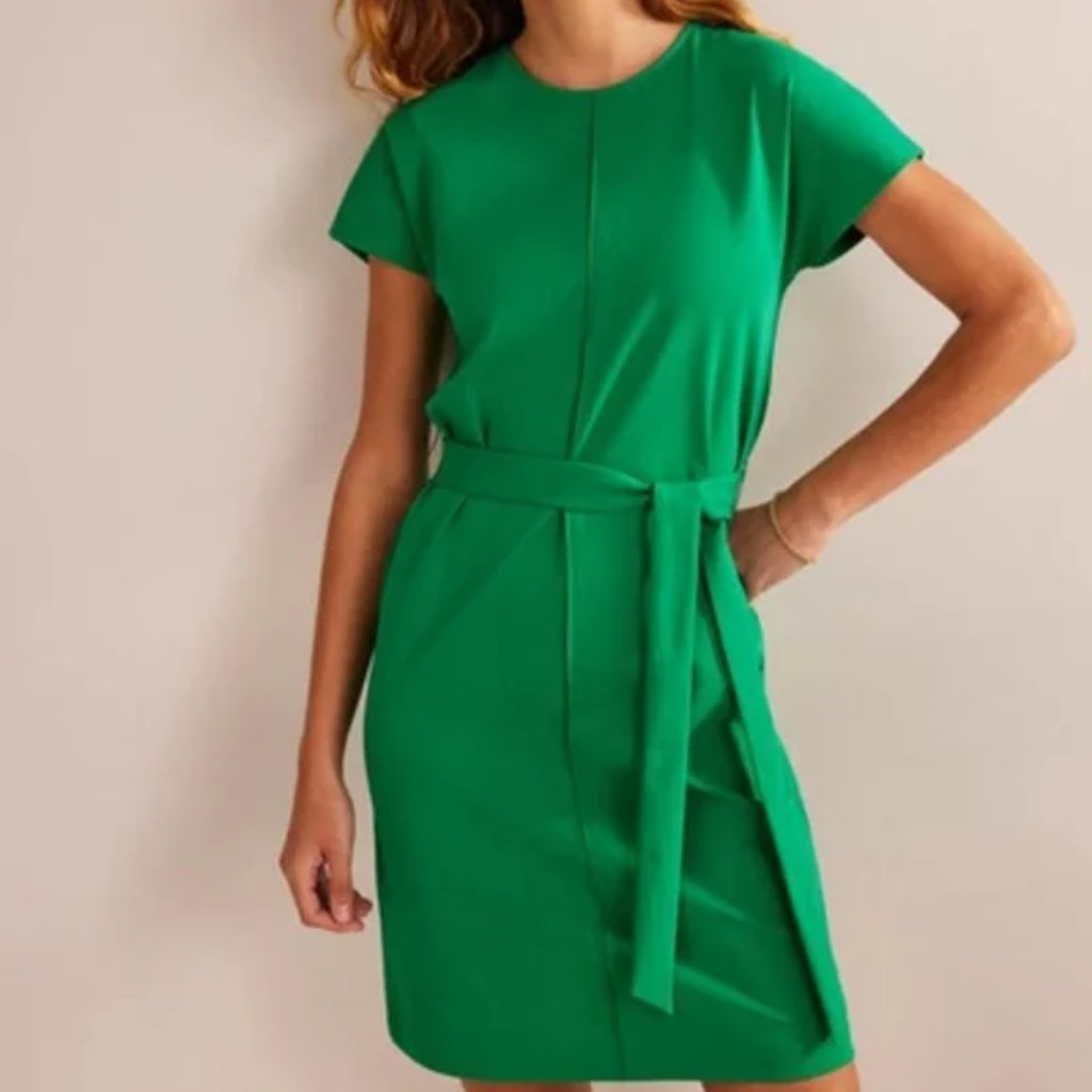 Boden Midi Kate Shirt Dress Aquamarine, Enchanting Bloom
